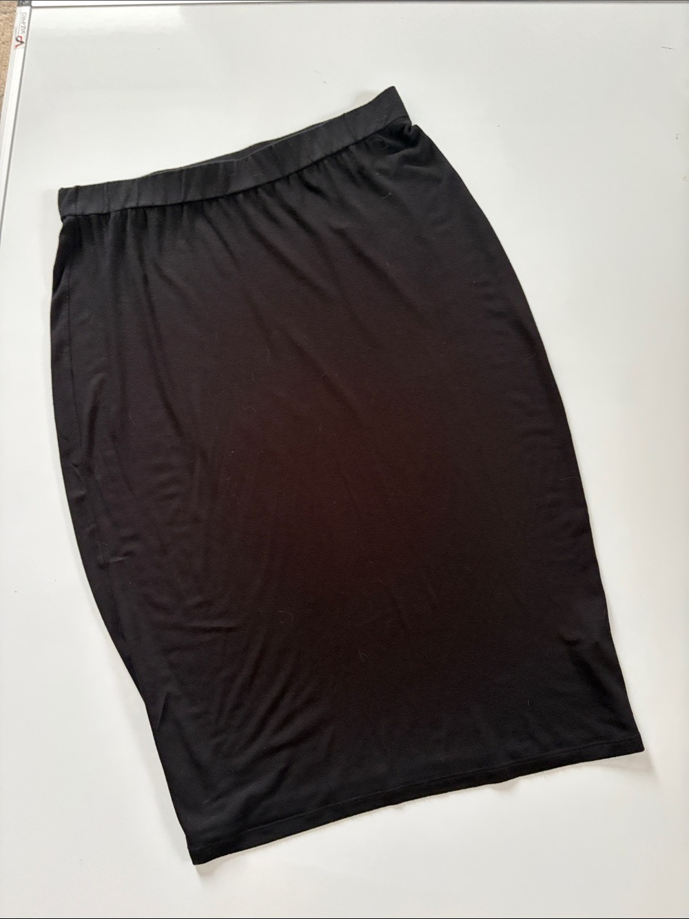 Eileen Fisher Classic Black Jersey Knit Stretch Pencil Skirt